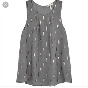 Joie Gray metallic silk tank